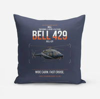 Thumbnail for Bell 429 design on navy blue pillow