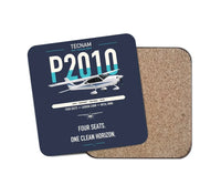 Thumbnail for Tecnam P2010 design on navy blue 1 piece coaster