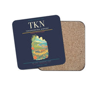Thumbnail for Tokunoshima Airport (TKN) design on navy blue 1 piece coaster