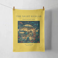 Thumbnail for VINTAGE G4049 - The Night Hangar - Designed Towels design on yellow