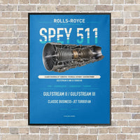 Thumbnail for SPEY 511 vertical canvas print - framed - turquoise background