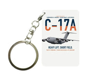 Thumbnail for C-17A Globemaster III design on white designed key chain, double-side print