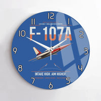 Thumbnail for F-107A Ultra Sabre design on blue no frame wall clock