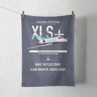 Thumbnail for Cessna Citation XLSPlus design on navy blue towel