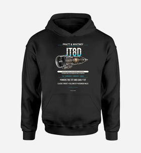 Single-Side Printing — Pratt & Whitney JT8D Engine Double-Side Hoodie