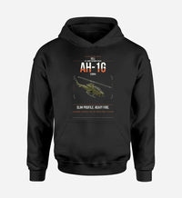 Thumbnail for Bell AH-1G Cobra design on black double-side hoodie, single-side print