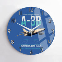 Thumbnail for A-3B Skywarrior design on blue no frame wall clock