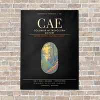 Thumbnail for Columbia Metropolitan Airport CAE - Canvas Framed - Black