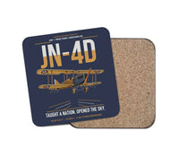 Thumbnail for Curtiss JN-4D Jenny design on navy blue 1 piece coaster