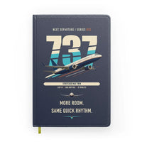 Thumbnail for Boeing 737 MAX 9 design on navy blue notebook