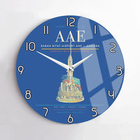 Thumbnail for Rabah Bitat Airport (AAE) design on blue no frame wall clock