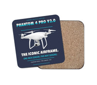 Thumbnail for DJI Phantom 4 Pro V2.0 design on navy blue 1 piece coaster