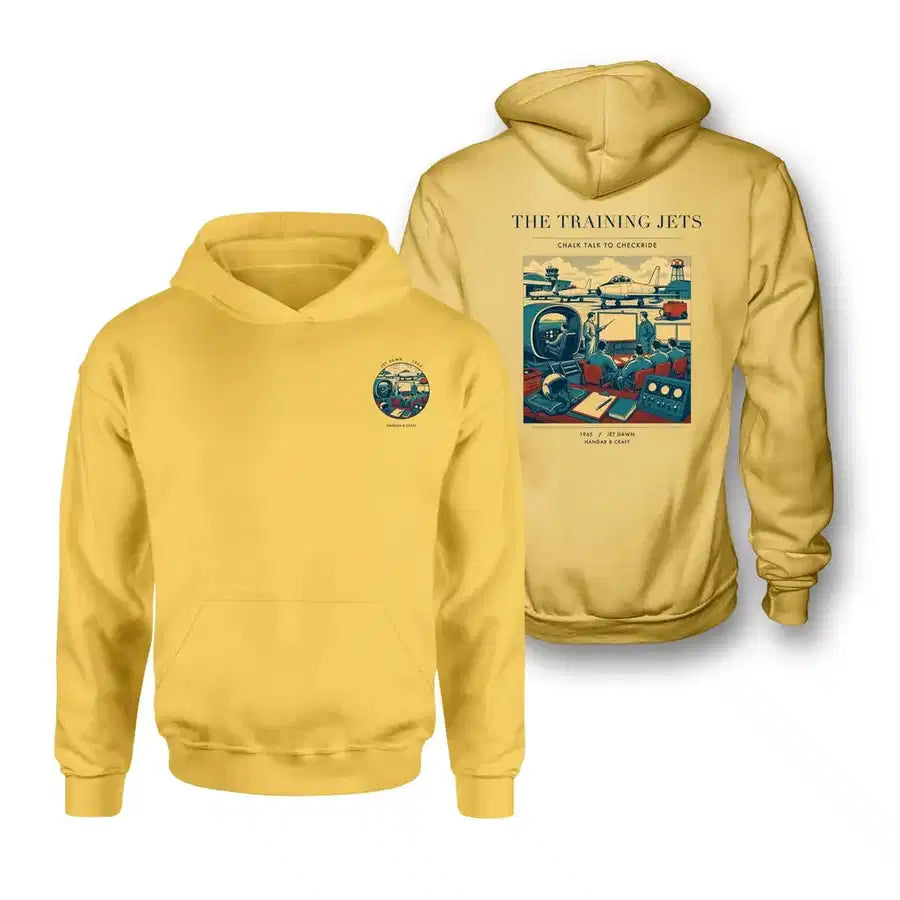 VINTAGE G4126 - The Training Jets - Double-Side Hoodie design on yellow double side