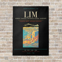 Thumbnail for Lima Jorge Chavez International Airport LIM - Canvas Framed - Black