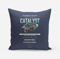 Thumbnail for CATALYST design on navy blue pillow