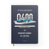 Thumbnail for De Havilland Dash 8-400 design on navy blue notebook