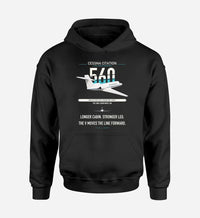 Thumbnail for Cessna Citation 560 - Citation V design on black double-side hoodie, single-side print
