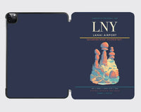 Thumbnail for Lanai Airport (LNY) design on navy blue ipad tablet case