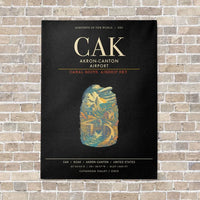 Thumbnail for Akron-Canton Airport CAK - Canvas Framed - Black