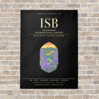 Thumbnail for Islamabad International Airport ISB - Canvas Framed - Black