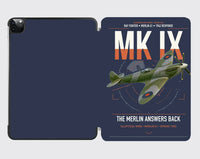 Thumbnail for Supermarine Spitfire Mk IX design on navy blue ipad tablet case