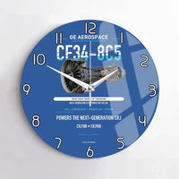 Thumbnail for CF34-8C5 design on blue no frame wall clock