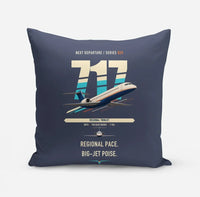 Thumbnail for Boeing 717-200 design on navy blue pillow