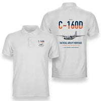 Thumbnail for Transall C-160D design on white double-side polo t-shirt, double-side print