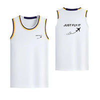 Thumbnail for Just Fly It Designed Basketball Style Sports Tank Tops - view 16