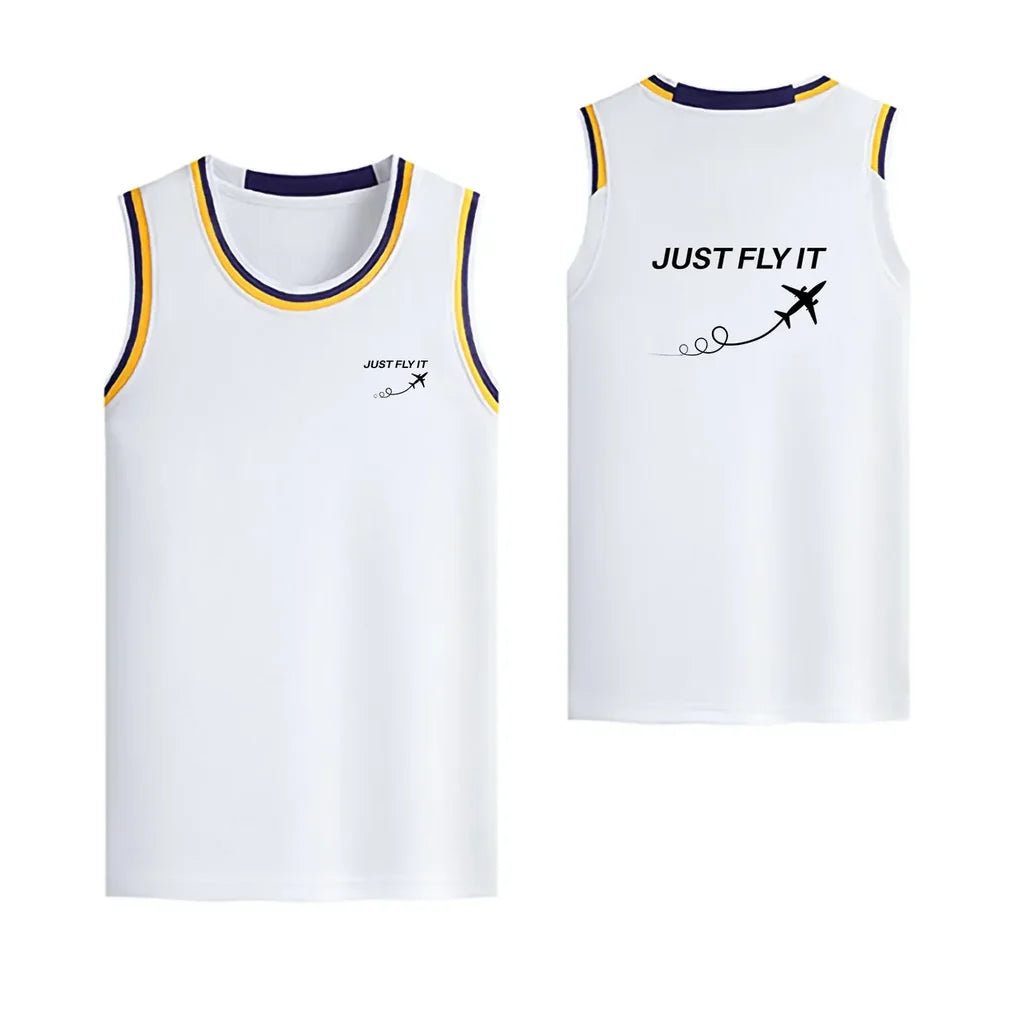 Just Fly It Designed Basketball Style Sports Tank Tops - view 16
