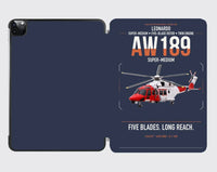 Thumbnail for Leonardo AW189 design on navy blue ipad tablet case