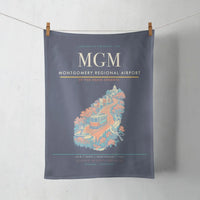 Thumbnail for Montgomery Regional Airport (MGM) design on navy blue towel