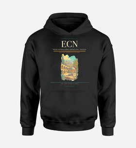 Single-Side Printing — Ercan International Airport (ECN) Double-Side Hoodie