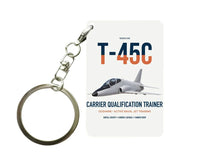 Thumbnail for T-45C Goshawk design on white designed key chain, double-side print