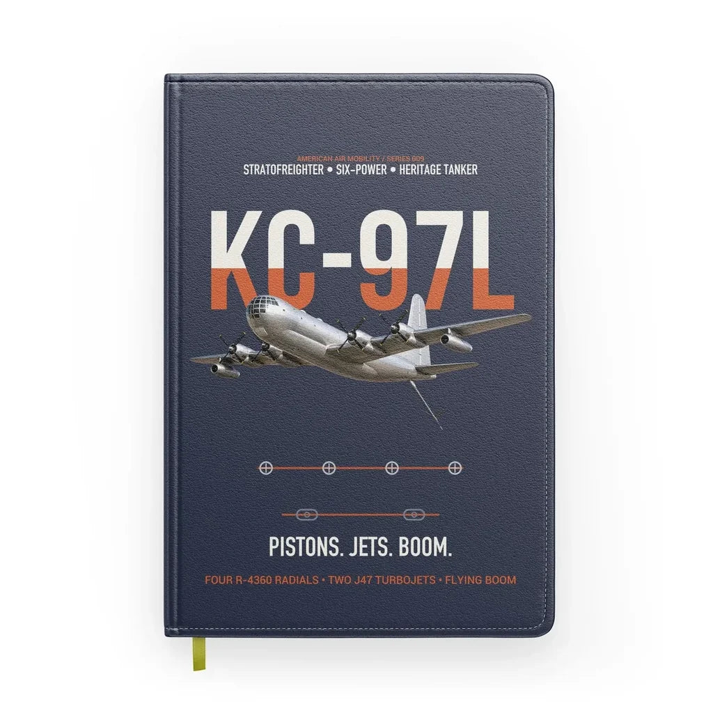 KC-97L STRATOFREIGHTER design on navy blue notebook