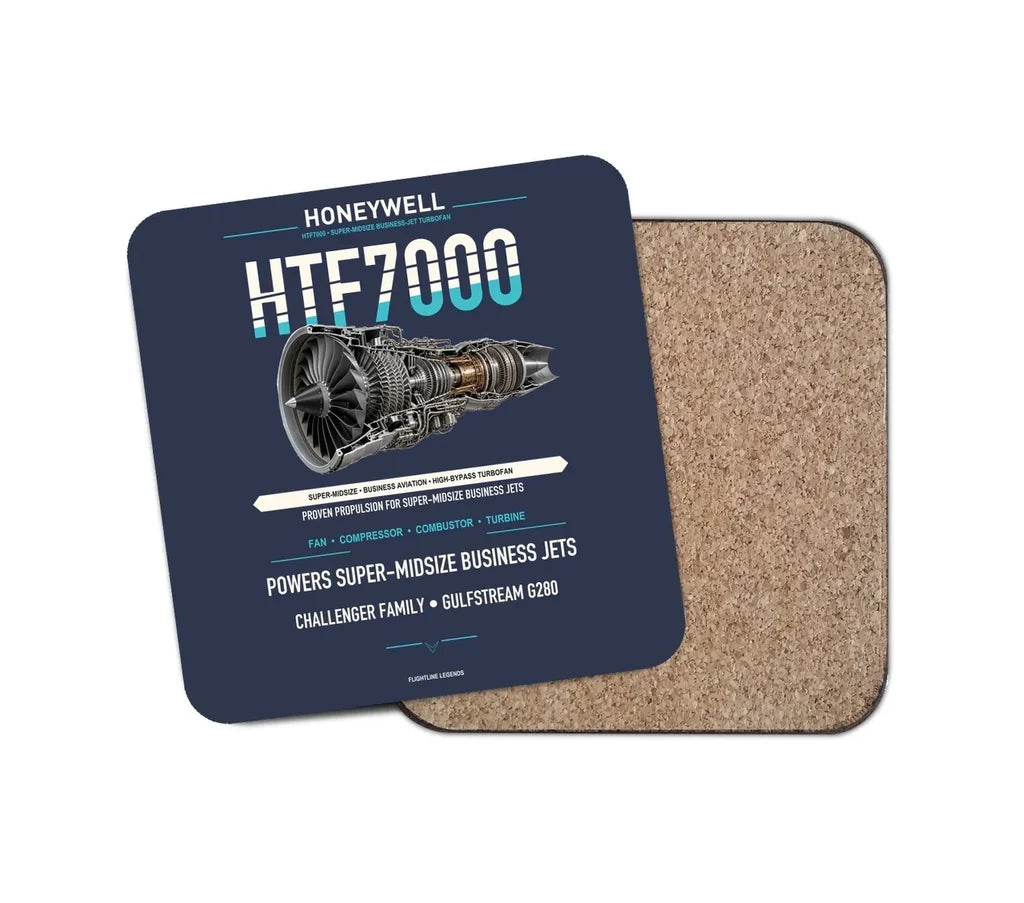 HTF7000 design on navy blue 1 piece coaster