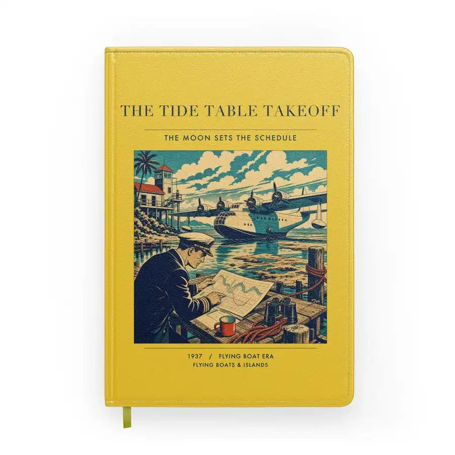 VINTAGE G4272 - The Tide Table Takeoff - Designed Notebooks design on yellow