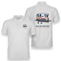 Thumbnail for OA-1K SKYRAIDER II design on white polo
