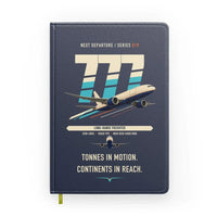 Thumbnail for Boeing 777F design on navy blue notebook
