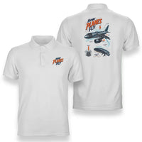 Thumbnail for SIGNAL 616 - How Planes Fly V2 - Double-Side Polo design on white double side polo