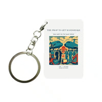 Thumbnail for VINTAGE G4385 - The Prop To Jet Handshake - Designed Key Chain design on white