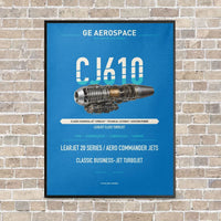 Thumbnail for CJ610 vertical canvas print - framed - turquoise background