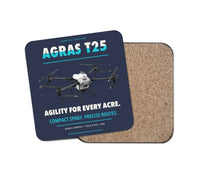 Thumbnail for DJI Agras T25 design on navy blue 1 piece coaster