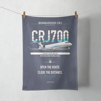 Thumbnail for Bombardier CRJ700 design on navy blue towel