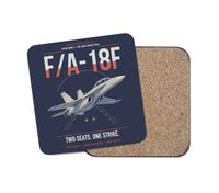 Thumbnail for F-A-18F Super Hornet design on navy blue 1 piece coaster