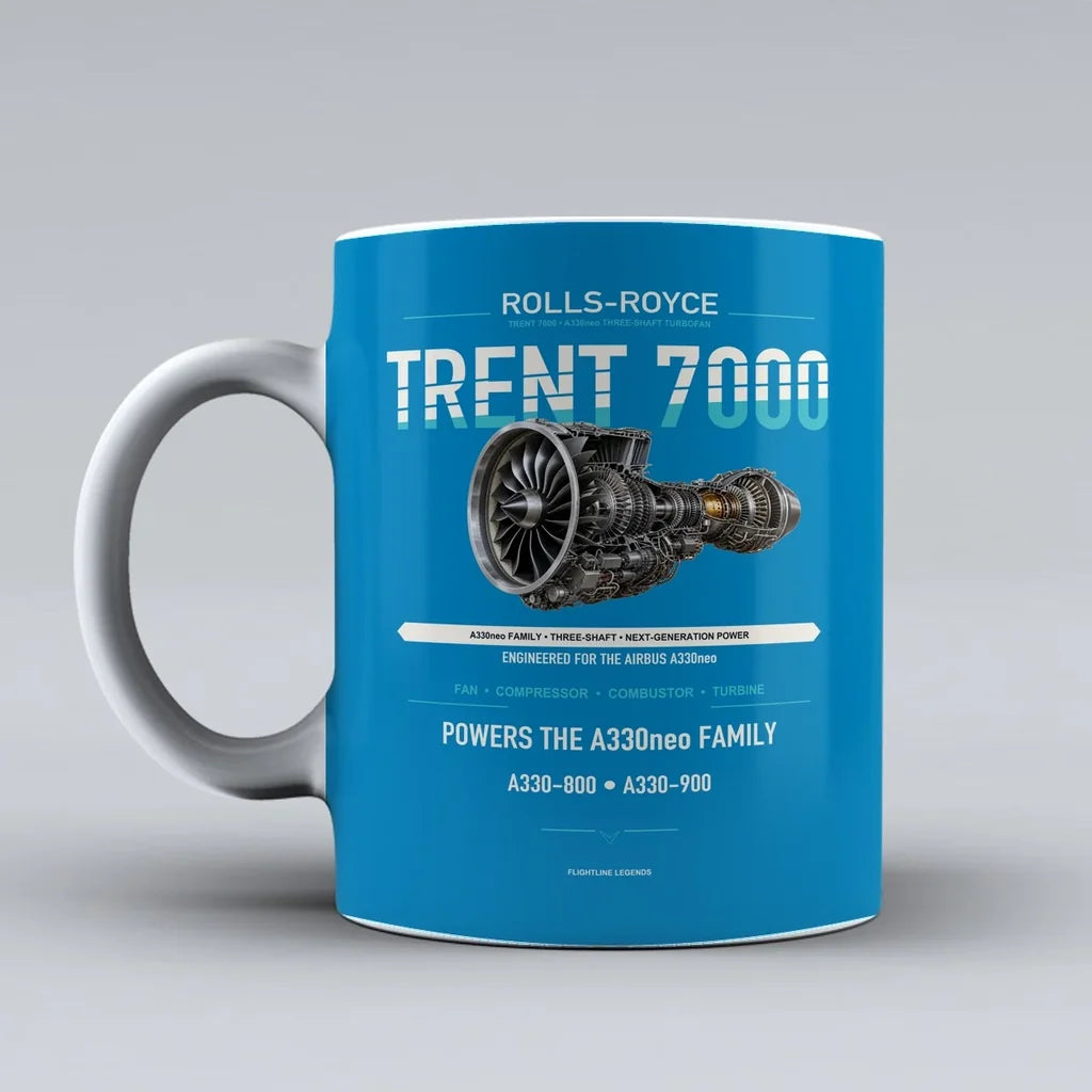7000 Mug design on turquoise trent