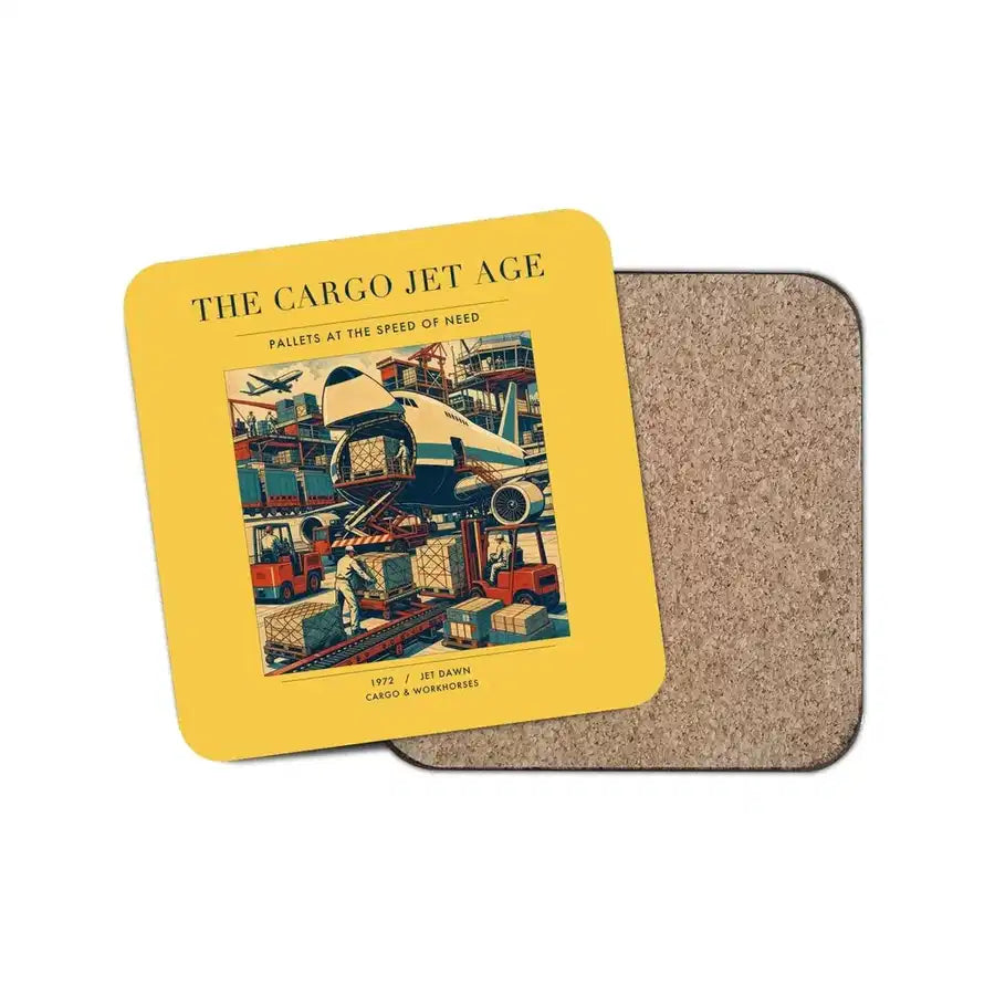 The Cargo Jet Age - Designed Coasters design on yellow 1-piece