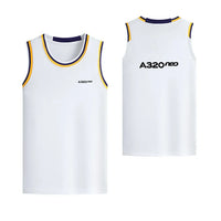 Thumbnail for A320neo & Text Designed Basketball Style Sports Tank Tops - view 16