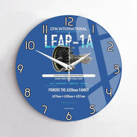Thumbnail for CFM LEAP-1A design on blue no frame wall clock