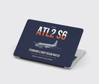 Thumbnail for Atlantique 2 Standard 6 design on navy blue MacBook case